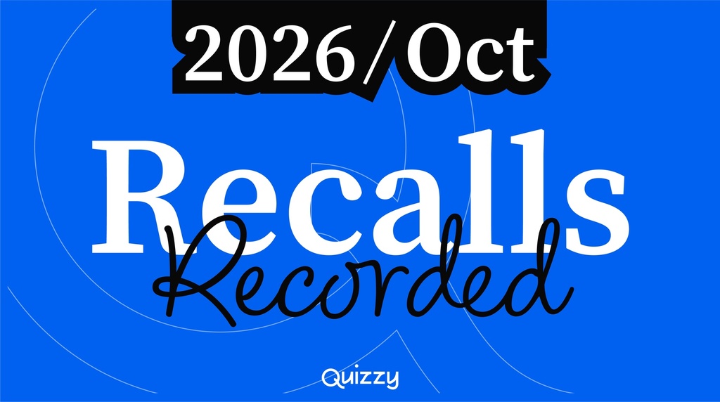 2026 Oct / Recorded Recalls